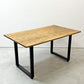 モモナチュラル MOMO Natural ダイニングテーブル RUSTIC TOP + STEEL LECT LEG オーク材 W140cm ナチュラルモダン ●
