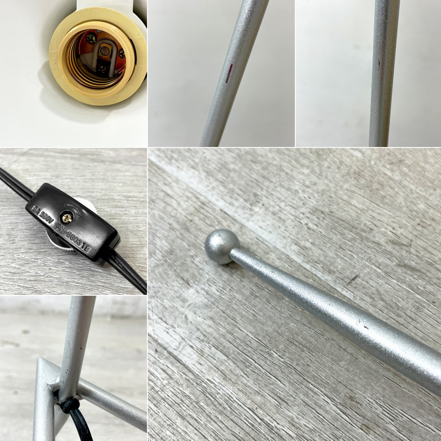 イデー IDEE ランパデール アン ルミエール LAMPADAIRE 1 LUMIERE 1灯 フロアライト セルジュ・ムーユ シルバー 希少 ●