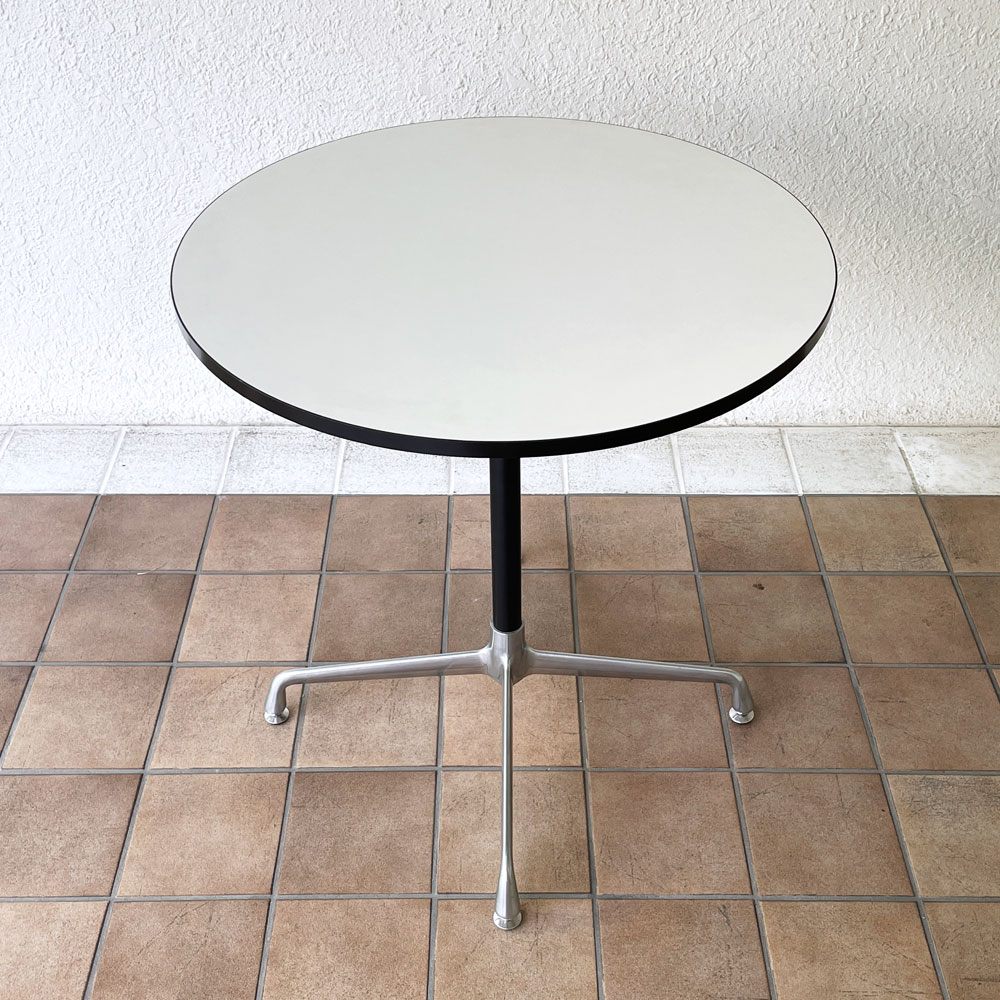 ファニチャーハンター Furniture Hunter T3 DEAN ラウンドテーブル Φ70cm メラミン天板 クロームレッグ モダンスタイル ◇