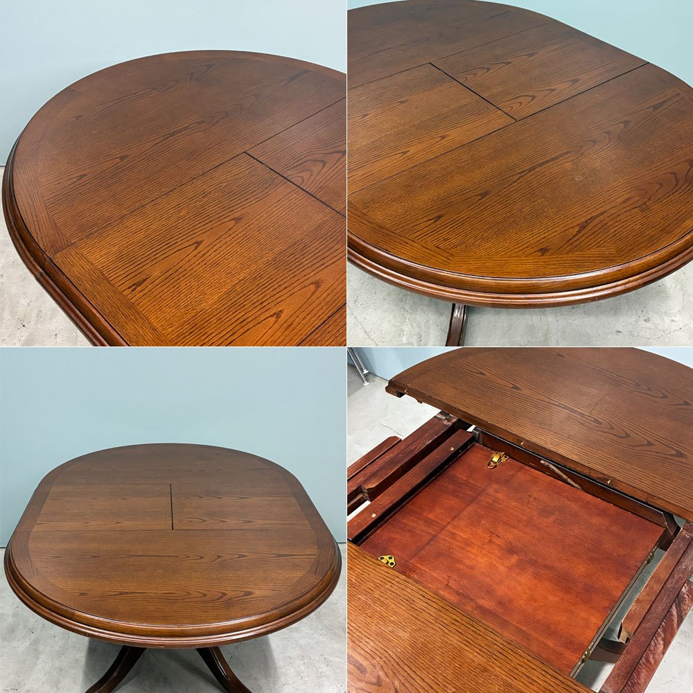 三越家具 ブルージュ Brugg カントリーハウス CDT1 エクステンション リビングダイニングテーブル ラウンド W108×H68cm ◎