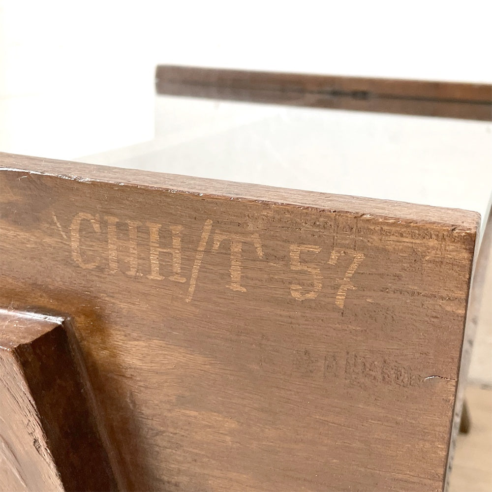 ピエールジャンヌレ Pierre Jeanneret ガラスコーヒーテーブル スモール Glass Coffee Table Small チーク無垢材 レター有り 1960‘s ビンテージ ★