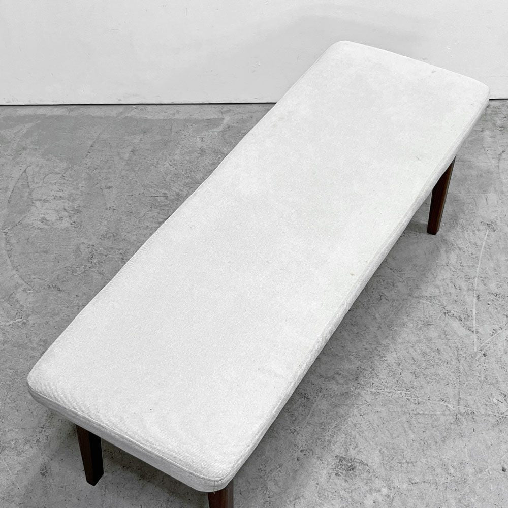 エーフラット a.flat ダイニングベンチ アッシュ材 ブラウン SH42cm 和モダン シンプルデザイン 廃番 ●