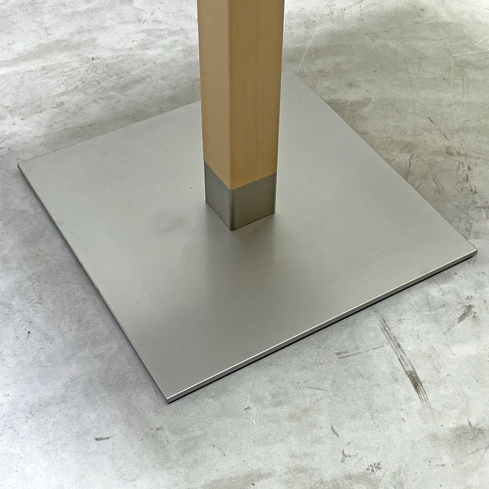 カリガリス Calligaris カフェテーブル ビーチ材 取外し可ガラストップ付き ナチュラル 大理石調 イタリア ●