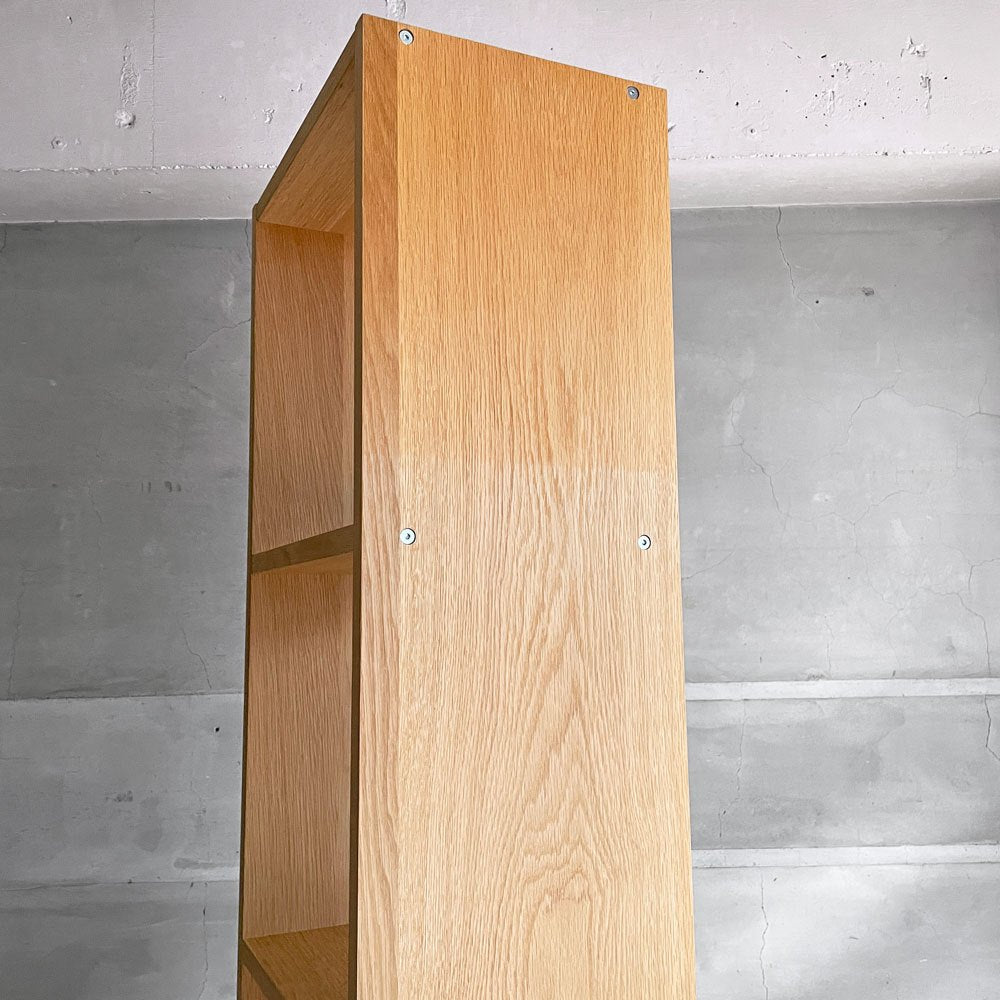 無印良品 MUJI スタッキングシェルフ 1列5段 オーク材 オープンシェルフ ディスプレイラック 本棚 飾り棚 A ♪