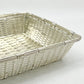 クリストフル CHRISTOFLE コレクション ガリア COLLECTION GALLIA ブレッド バスケット Bread Basket スクエア 編み込み シルバー 銀メッキ W23.5cm フランス A ●