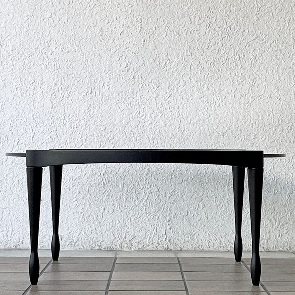 ポラダ porada ジオット GIOTTO リビングテーブル ブラックカラー マット仕上げ ガラス天板 参考価格176,000円 ACTUS取扱い ◇