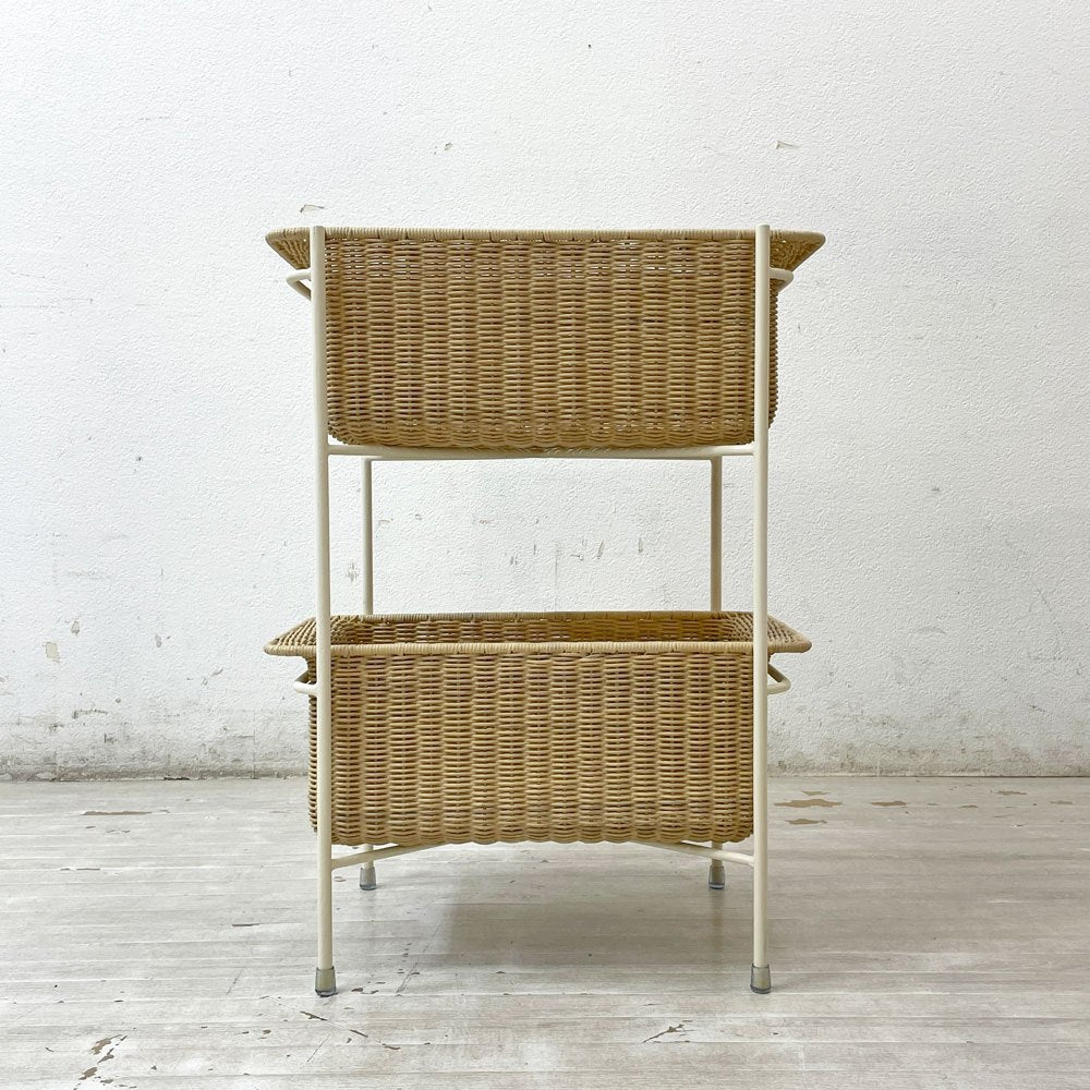 イデー IDEE ワラビー WALLABY バスケットスタンド BASKET STAND ラタン スチール ホワイト ●