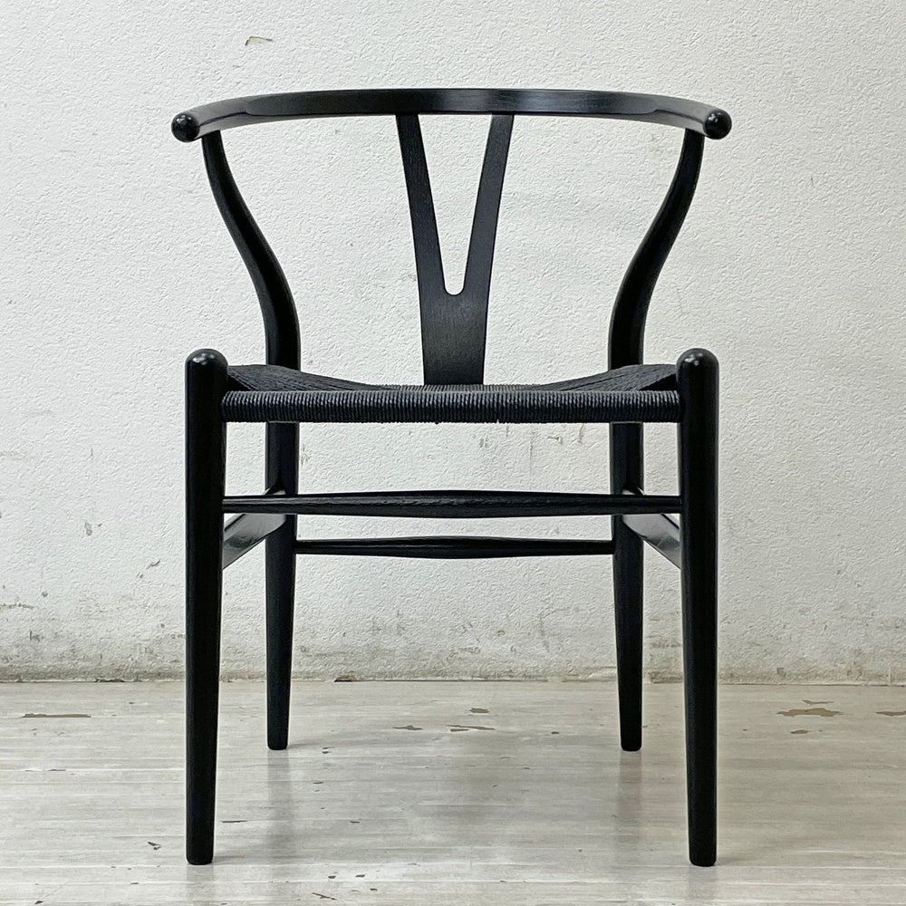 カールハンセン＆サン Carl Hansen & Son CH24 Yチェア ブラックラッカー × ブラックペーパーコード ハンス・J・ウェグナー オーク材 美品 ●
