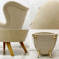 イデー IDEE ラビットラウンジ LOVE-IT LOUNGE ラウンジチェア 1pソファ ラムース生地 アイボリー ●