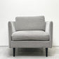 ボーコンセプト BoConcept リール LILLE 1Pソファ グレー ファブリック 北欧家具 モダンデザイン デンマーク アンダース・ノルガード 廃番 ●