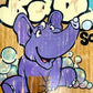 テンガワン TENGAone FABRICATION ELEPHANT_P アーカイバルピグメントプリント + シルクスクリーン 59 x 60.5 cm 限定版 ストリートグラフィティ ストリートアート 現代美術 ●