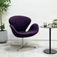 フリッツハンセン Fritz Hansen スワンチェア ラウンジチェア スウィベル ファブリック パープル アルネ・ヤコブセン Arne Jacobsen 座面張替済み ●