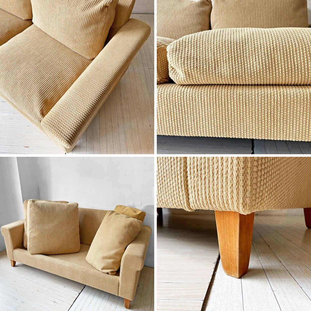 トラックファニチャー TRUCK FURNITURE FKソファ FK SOFA Jr. 2P ウォールナット無垢材 フェザークッション 新品張地張替済 ★