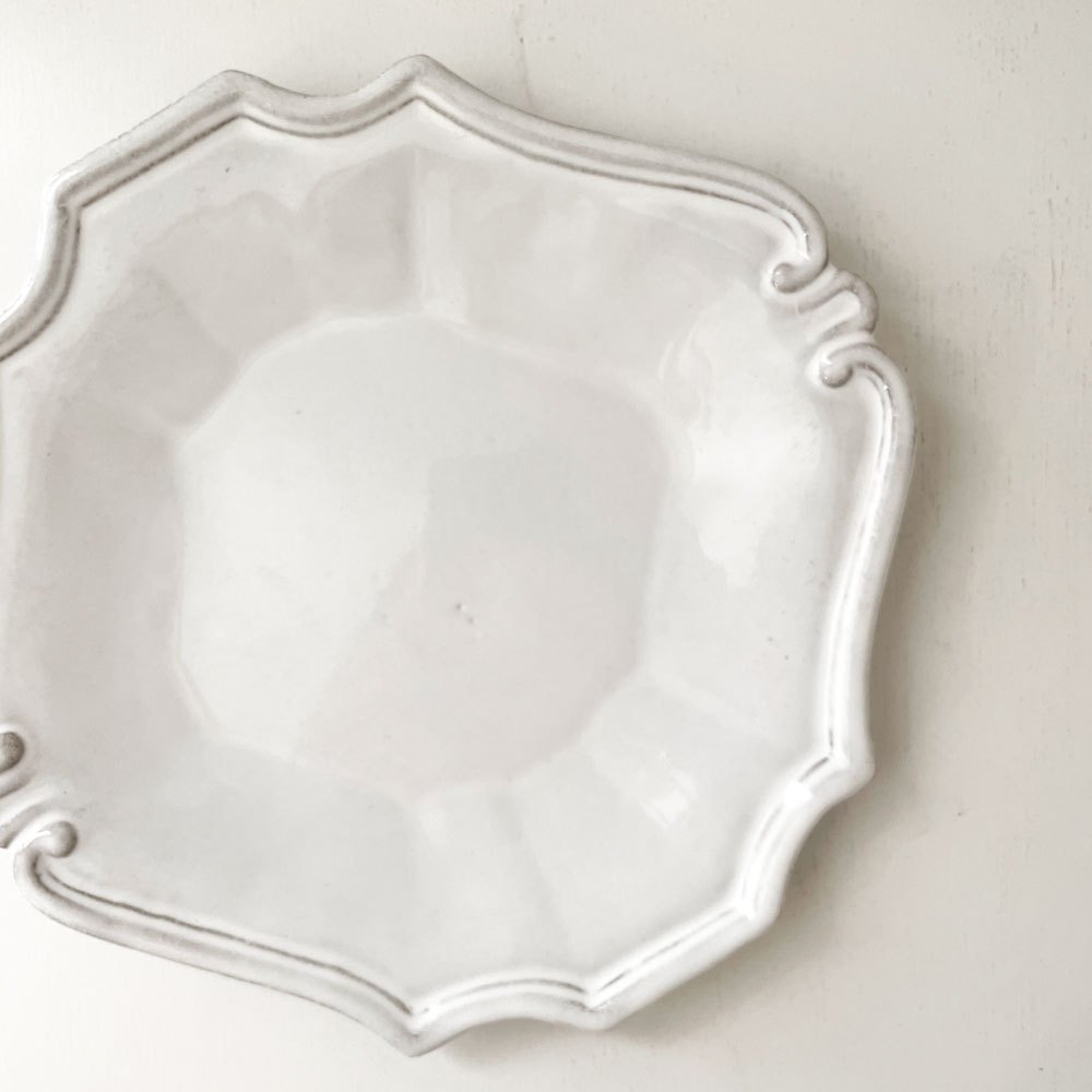 アスティエ・ド・ヴィラット Astier de Villatte レジャンス Regence デザートプレート 20.5cm フランス 定価￥17,600- B ◎