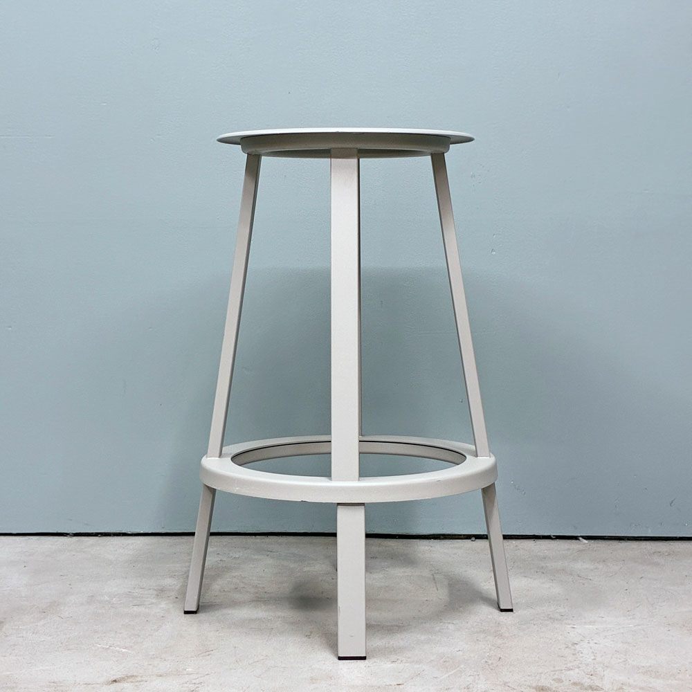 ヘイ HAY リボルバー バースツール ロー REVOLVER BAR STOOL LOW H65cm スカイグレー 回転式座面 レオン・ランズメイヤー デンマーク 定価¥51,700- ◎