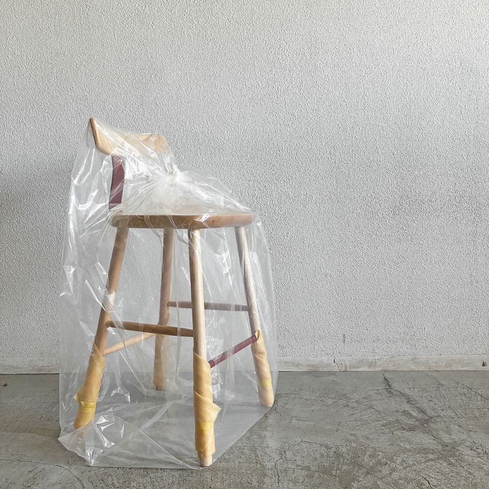 マルニコレクション MARUNI COLLECTION ティーアンドオー T&O T2 バースツール Mid メープル材 レッドスチール 座高64cm ジャスパー・モリソン マルニ木工 定価￥95,700- 未使用保管品 B 〓