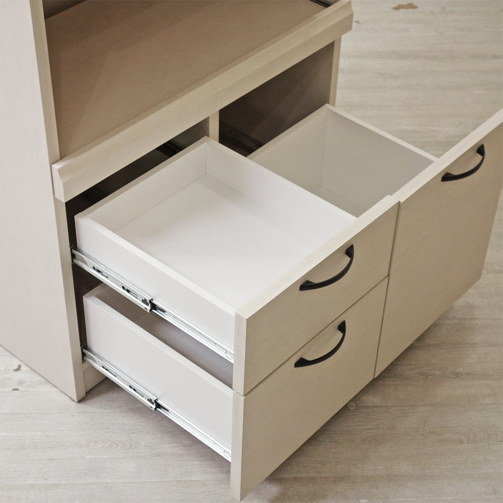 ビーカンパニー B-COMPANY コチーナ Cocina 700 カップボード 食器棚 チェッカーガラス ナチュラルテイスト ●