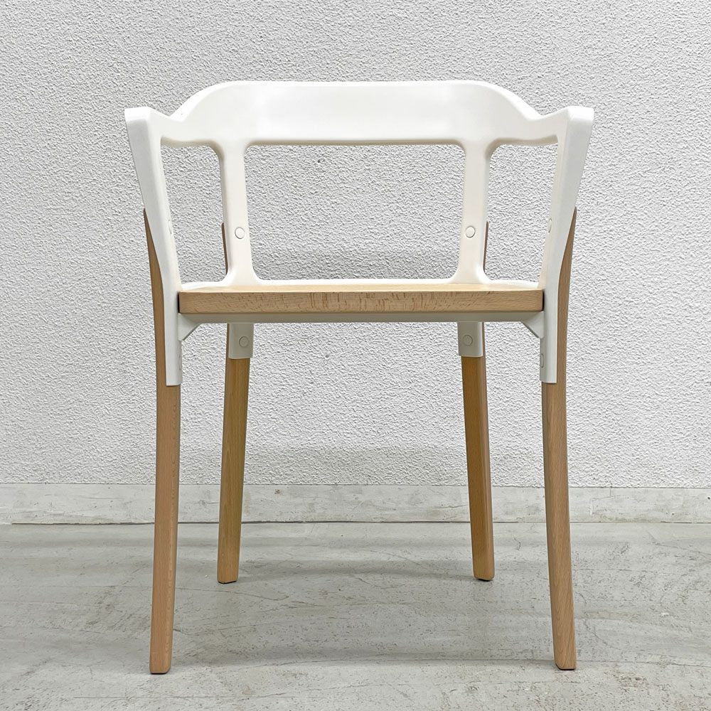 マジス MAGIS スティールウッドチェア Steelwood Chair ホワイト＆ビーチ アームチェア ロナン & エルワン・ブルレック イタリア A 〓