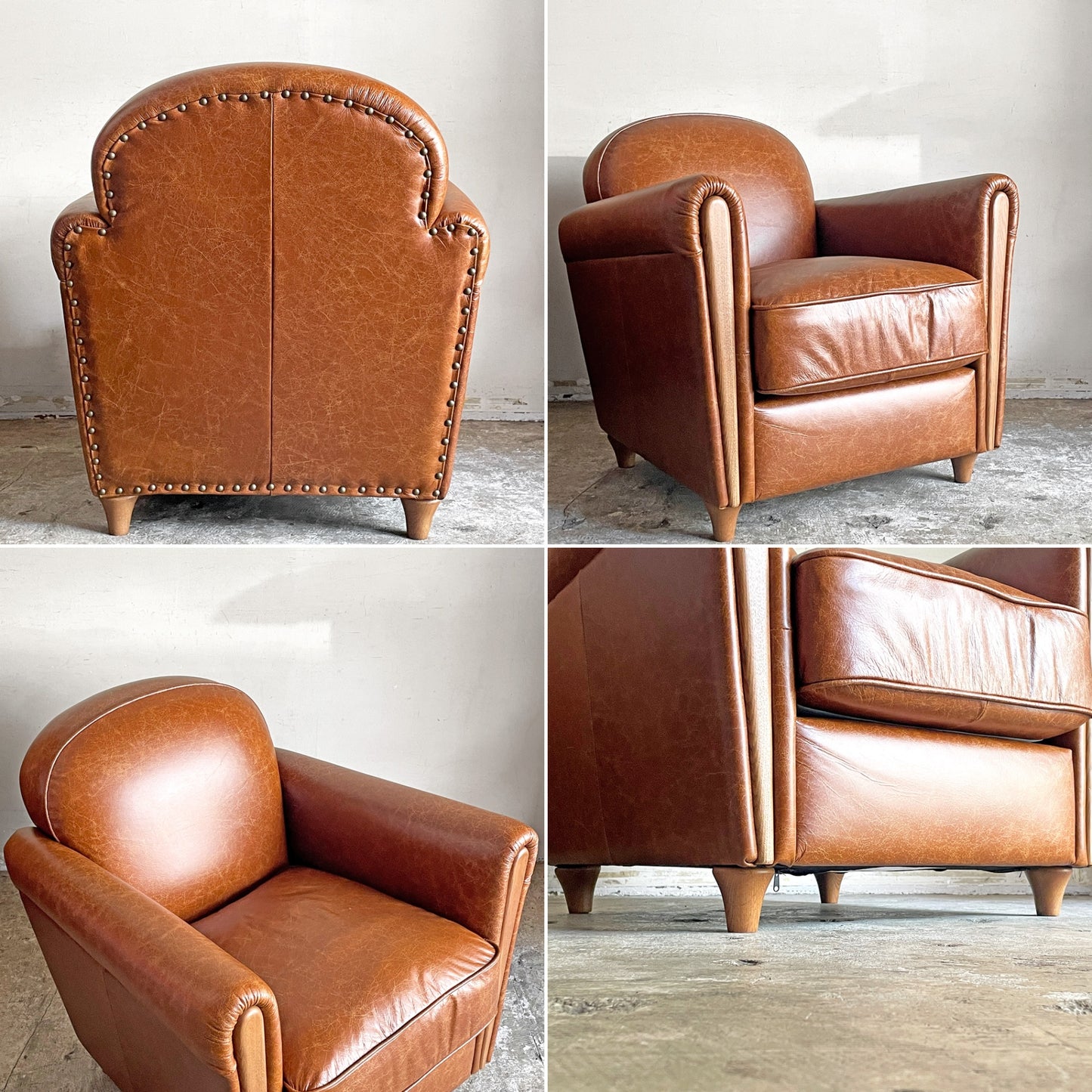 アクメファニチャー ACME Furniture オークス クラブチェア クラックレザー OAKS CLUB CHAIR CRACK LEATHER 牛革 ナラ材 定価￥165,000- ■