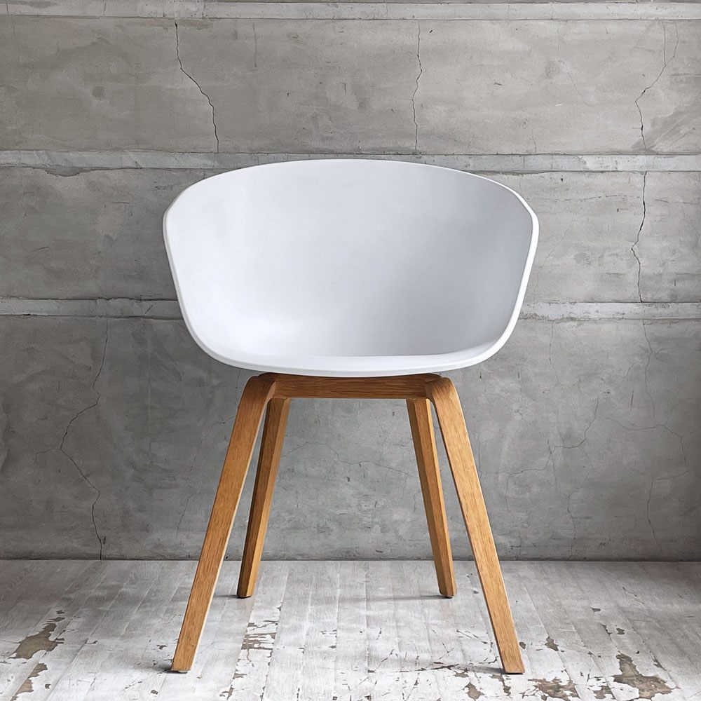 ヘイ HAY アバウト ア チェア ABOUT A CHAIR AAC22 アームチェア ダイニングチェア ホワイト ヒー・ウェリング 北欧モダン デンマーク 現状品 ♪