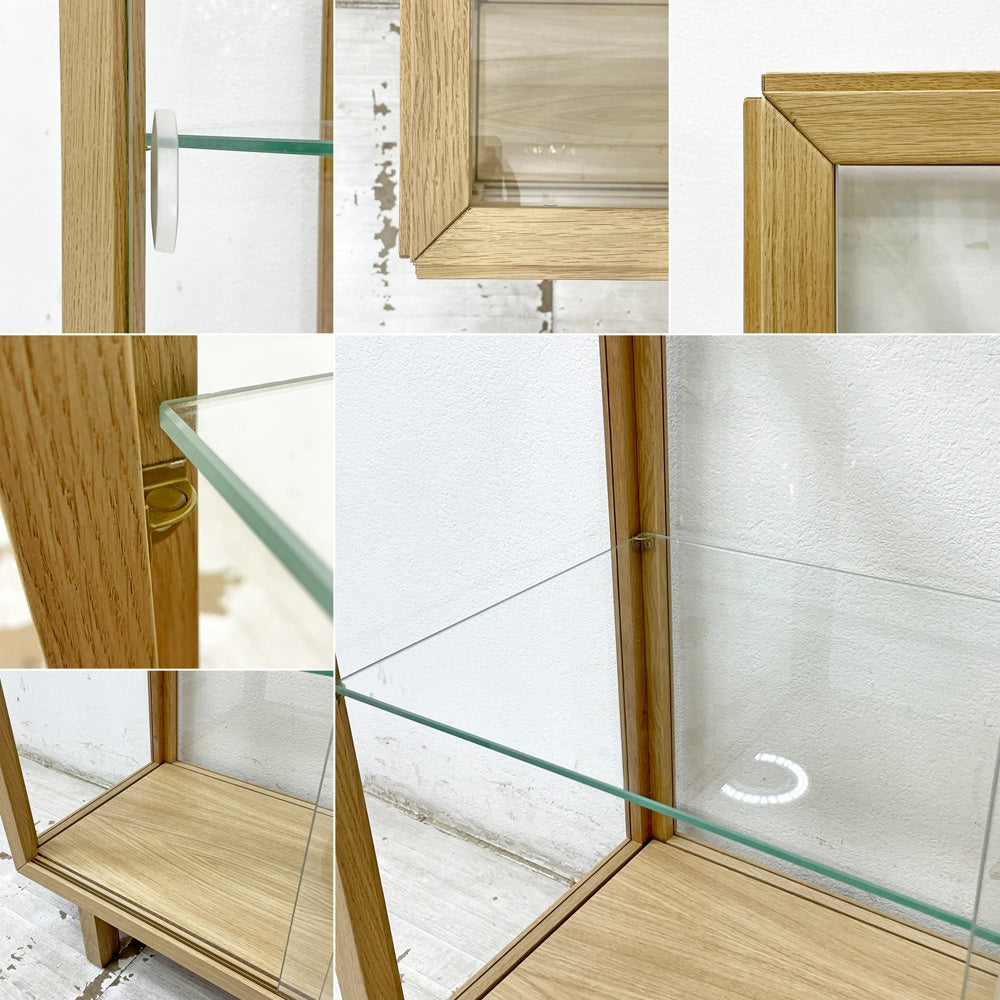 イケア IKEA ストックホルム2025 STOCKHOLM 2025 ガラスショーケース キャビネット 飾り棚 オーク材 北欧デザイン ●