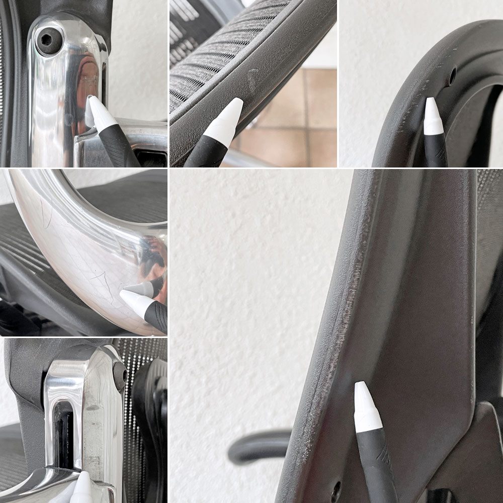 ハーマンミラー Herman Miller アーロンチェア Bサイズ ポスチャーフィット クラシックカーボンメッシュ ポリッシュドアルミベース ビル・スタンフ ＆ ドン・チャドウィック ◇