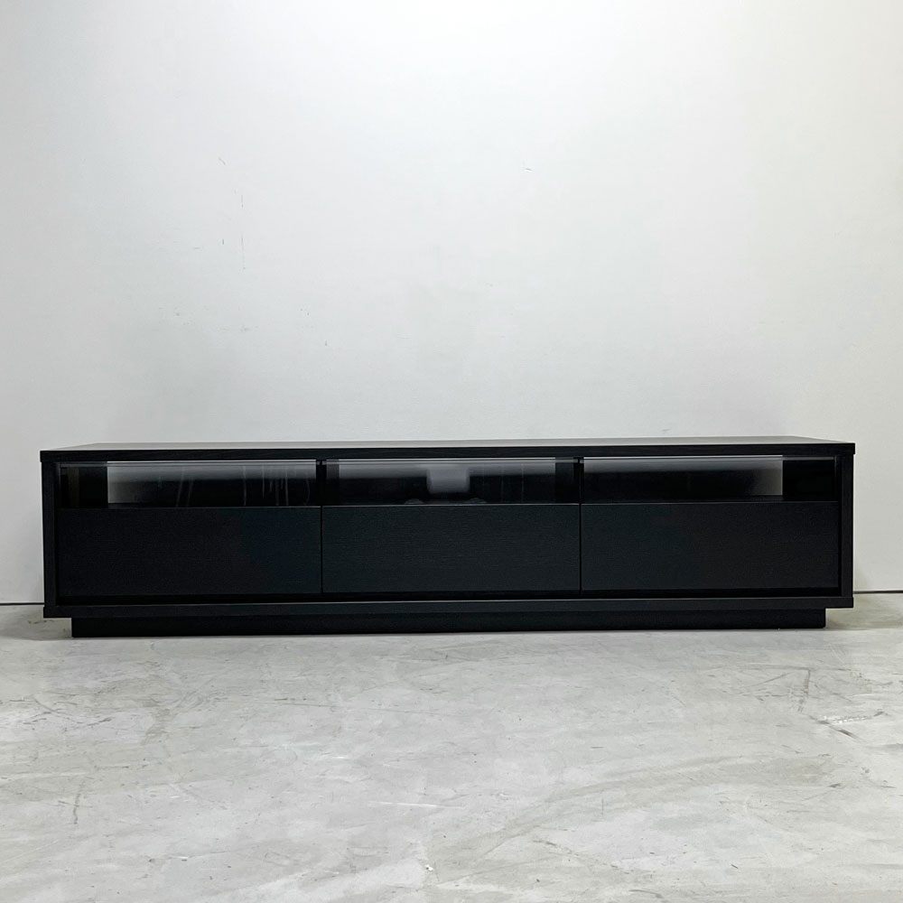マスターウォール MASTERWAL バス BASS AV BOARD オーク無垢材使用 ブラック塗装 W180cm D48cm アカセ木工 ●