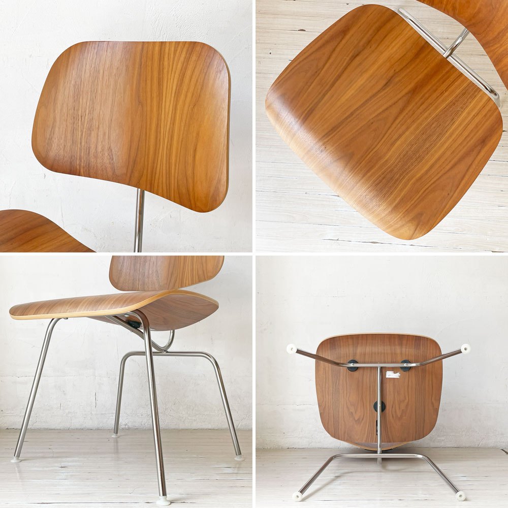 ハーマンミラー Herman Miller DCM ダイニングチェア メタルレッグ プライウッド ウォールナット イームズ C&R. Eames ミッドセンチュリー ★