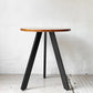 かなでもの KANADEMONO ザ・カフェテーブル THE CAFE TABLE Black Steel 3pin ラウンド ラバーウッド天板 スチール Φ60cm ★
