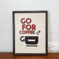 ア・トゥー・パイプ・プロブレム・レタープレス A TWO PIPE PROBLEM LETTERPRESS ポスター GO FOR COFFEE Sサイズ 額装品 ◎