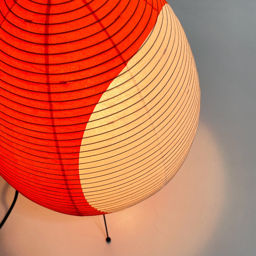 イサムノグチ Isamu Noguchi アカリ AKARI 1AT スタンドライト 和紙シェード オレンジ Φ26cm 箱付 名作照明 ●