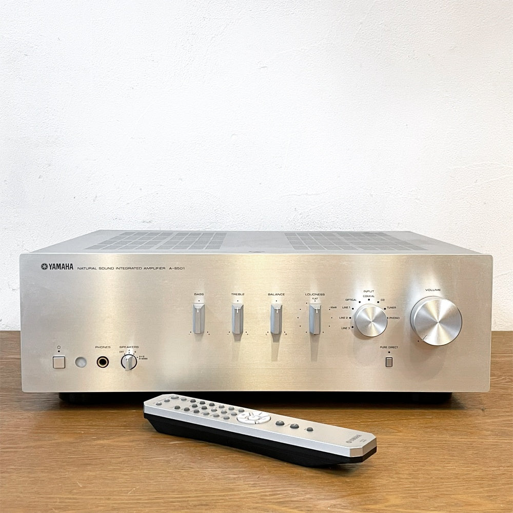ヤマハ YAMAHA プリメイアンプ A-S501 リモコン付 Integrated amplifier オーディオ機器 音響機器 動作音出し確認済 ★