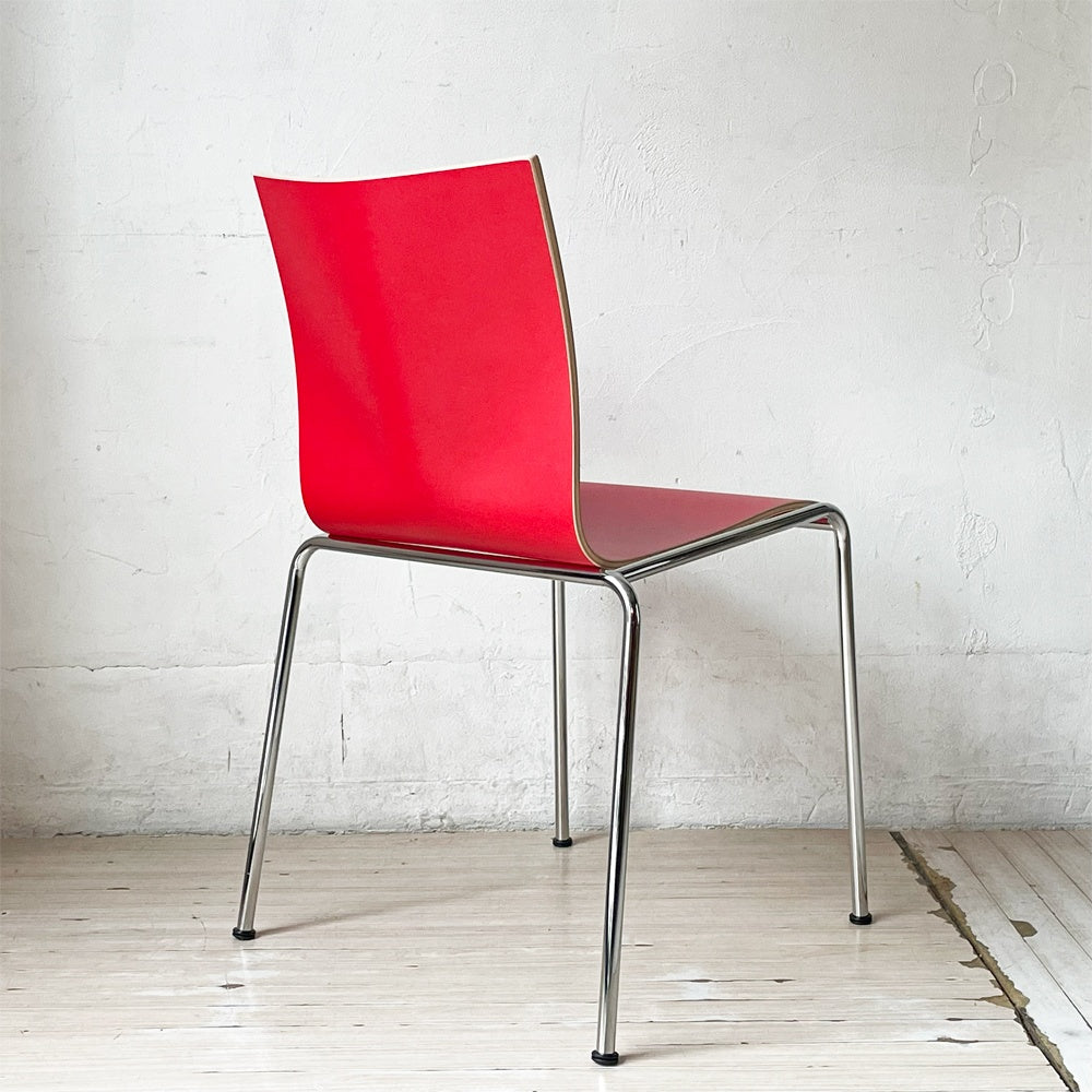 エンゲルブレヒト Engelbrechts チャリック CHAIRIK 101 ダイニングチェア スタッキング 4本脚 レッド 未使用品 デンマーク 定価63,800円 ★