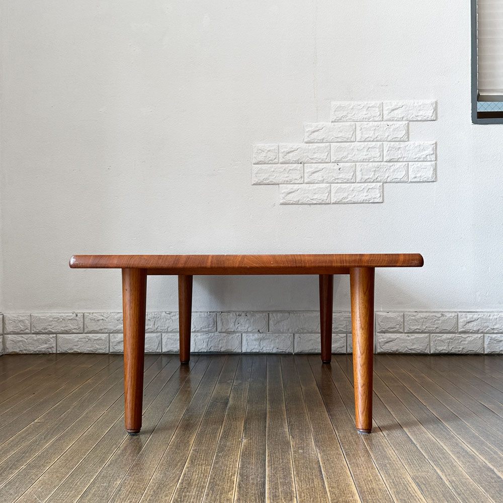 フカザワウッドワーキング FUKAZAWA WOOD WORKING ライムライト LIME-LIGHT ローテーブル チーク材 W121cm ジャパンビンテージ ◎