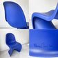 ヴィトラ vitra パントンチェア ダイニングチェア スタッキング ブルー ヴェルナー・パントン ミッドセンチュリー 定価58,300円 B ★