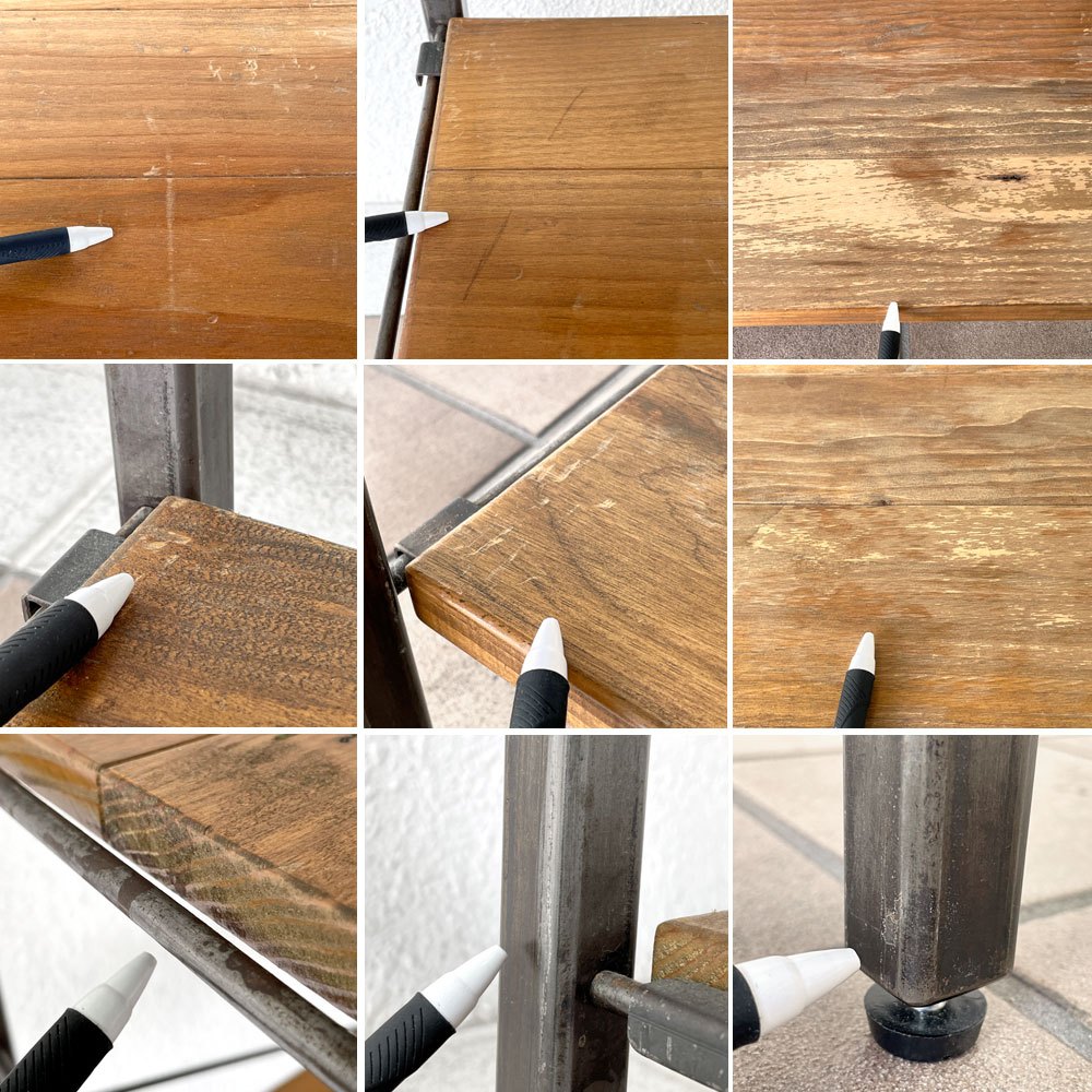 アクメファニチャー ACME Furniture グランビュー GRANDVIEW オープンシェルフ 3段 W85cm ハックベリー材×アイアン インダストリアルデザイン 定価￥52,800- ◇
