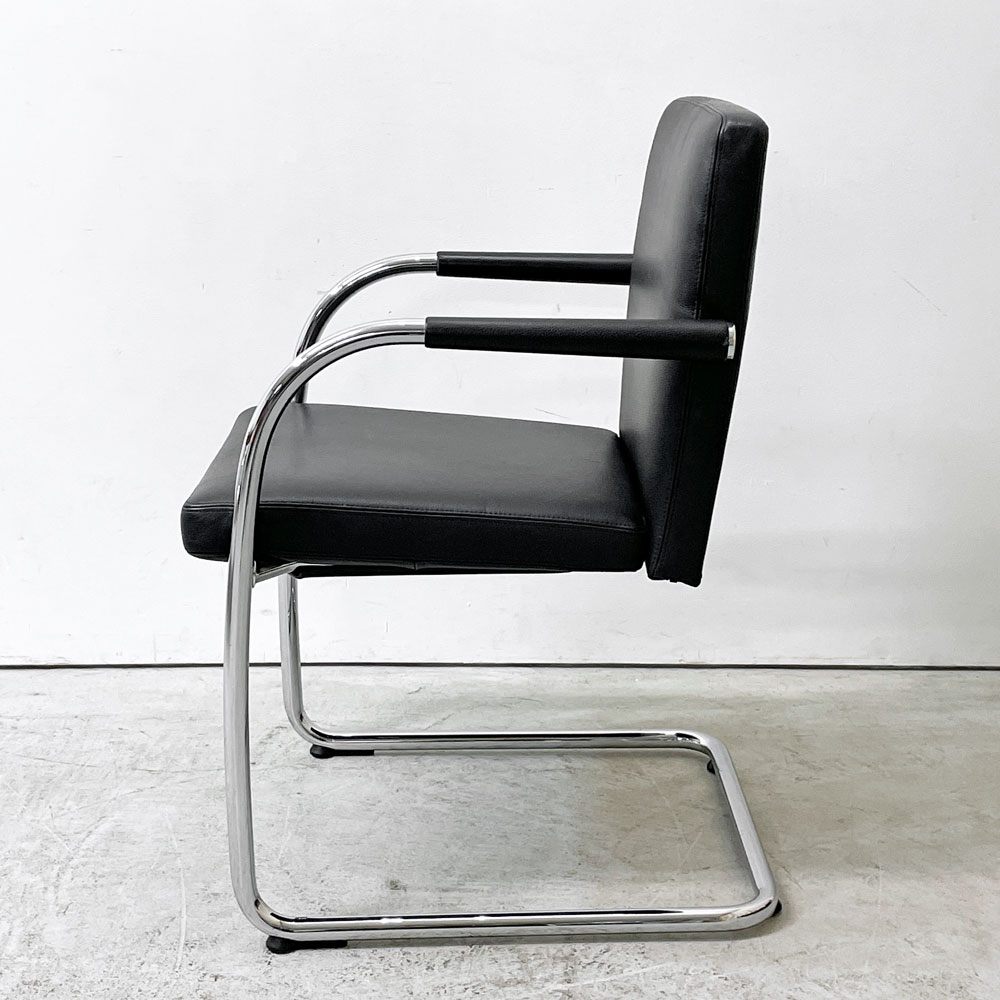 ヴィトラ vitra ビザソフト Visasoft アームチェア ミーティングチェア カンティレバー 本革 アントニオ・チッテリオ モダンデザイン B ●