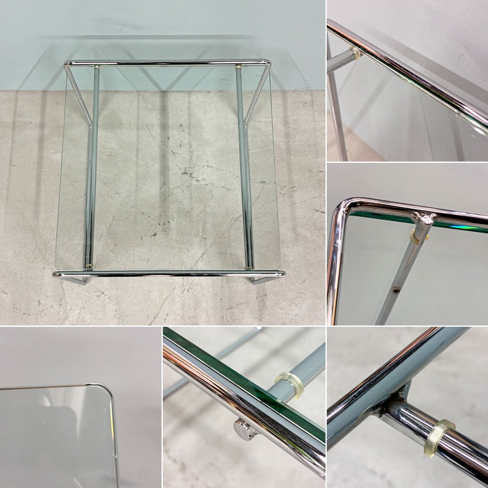 カッシーナ Cassina マルセルT MARCEL T ネストテーブル サイドテーブル ガラス スチール 高濱和秀 モダン 参考定価￥226,600- ◎