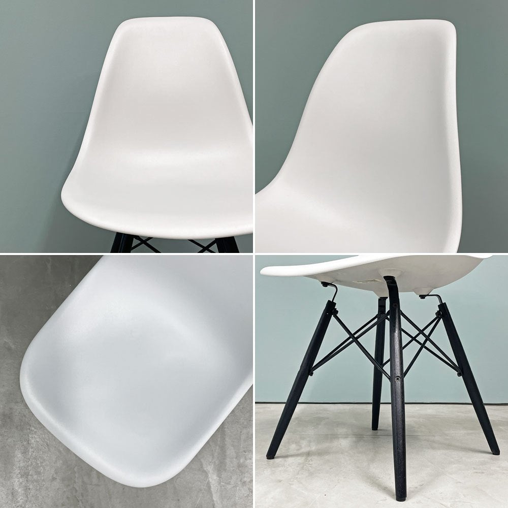 ハーマンミラー HermanMiller サイドシェルチェア ドゥエルレッグ DSW アルパイン × エボニー ポリプロピレン製 イームズ ミッドセンチュリー B ◎