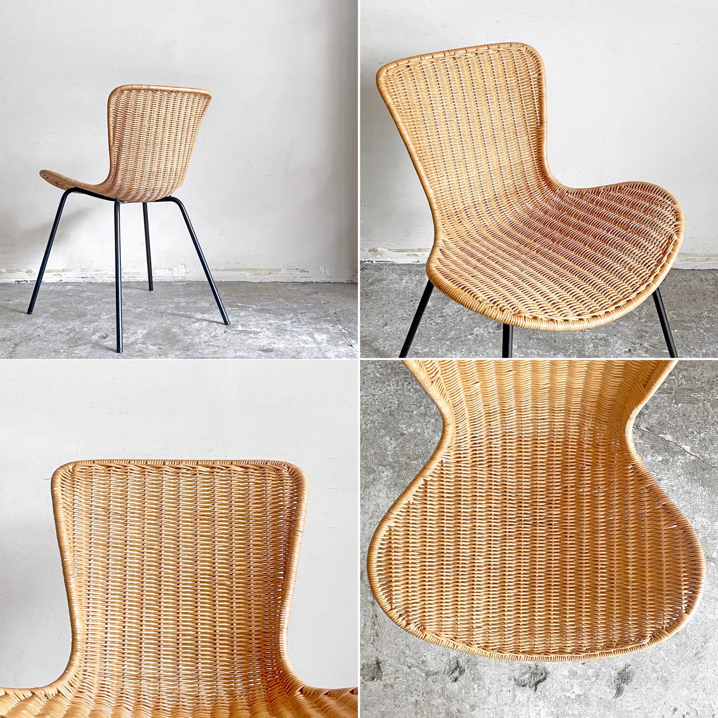 イデー IDEE マレアチェア MAREA ダイニングチェア ラタン×スチール クッション付 定価￥29,900- ■