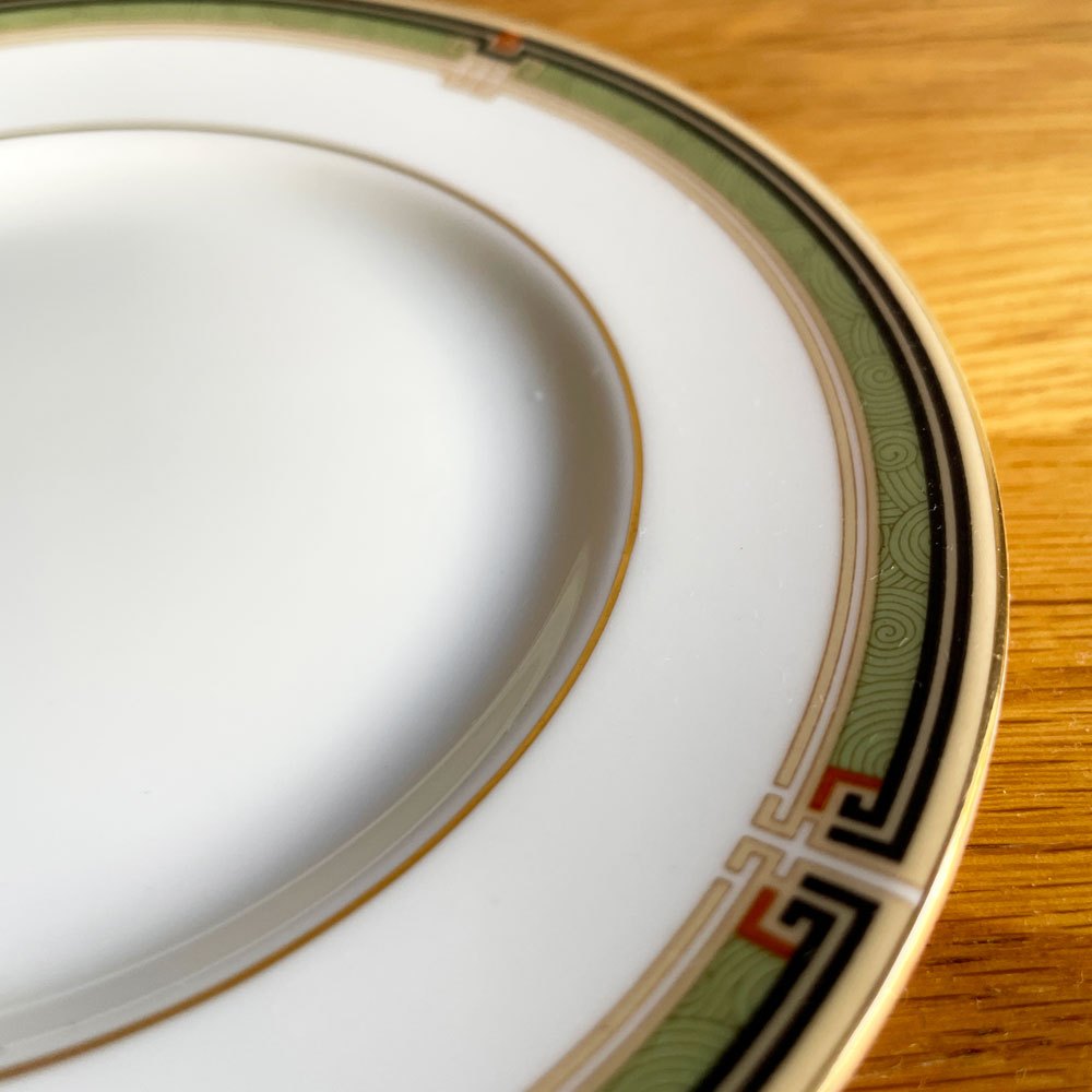 ウェッジウッド WEDGWOOD オベロン oberon パン皿 15cm 3枚セット 金彩 旧刻印 英国 廃番 ♪