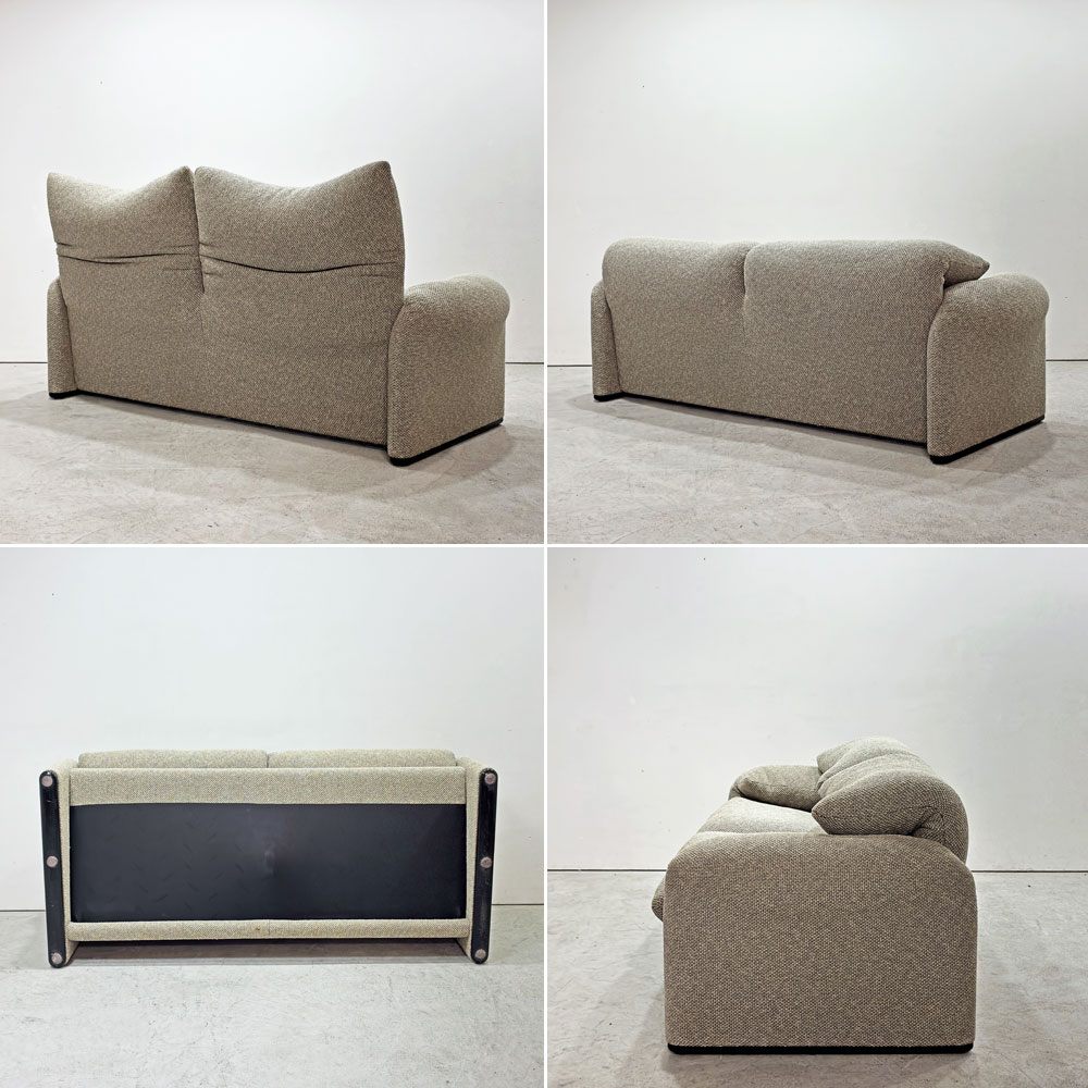 カッシーナイクスシー Cassina ixc. マラルンガ MARALUNGA 675-2PW 2人掛け ワイドソファ ヴィコ・マジストレッティ グレー系 セミプレインファブリック MoMA ●