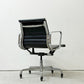 ハーマンミラー Herman Miller アルミナムグループ マネジメントチェア 本革 ブラック 回転式昇降 5本脚 キャスター付 C&R イームズ ●