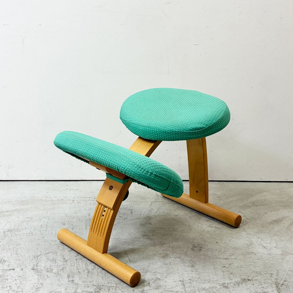 バランスラボ balans lab 旧サカモトハウス バランスイージー Balance Easy バランスチェア 学習椅子 カバー付き ブルー ノルウェー ●