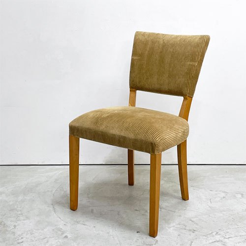 トラックファニチャー TRUCK FURNITURE エスアールチェア SR CHAIR ダイニングチェア ナラ無垢材 コーデュロイ 鋲打ち 定価 ￥90,310- A ●