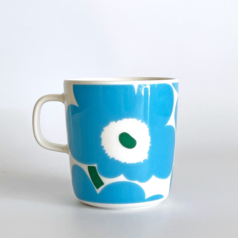 マリメッコ marimekko ウニッコ UNIKKO マグカップ 400ml ブルー ブルーボトルコーヒー コラボ 60周年記念 限定品 箱付き 北欧 ■