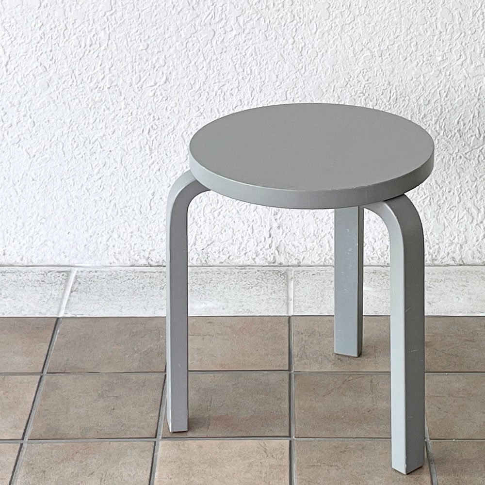 アルテック artek スツール60 3本脚 アルテック創立75周年記念モデル グレー アアルト 希少 ◇