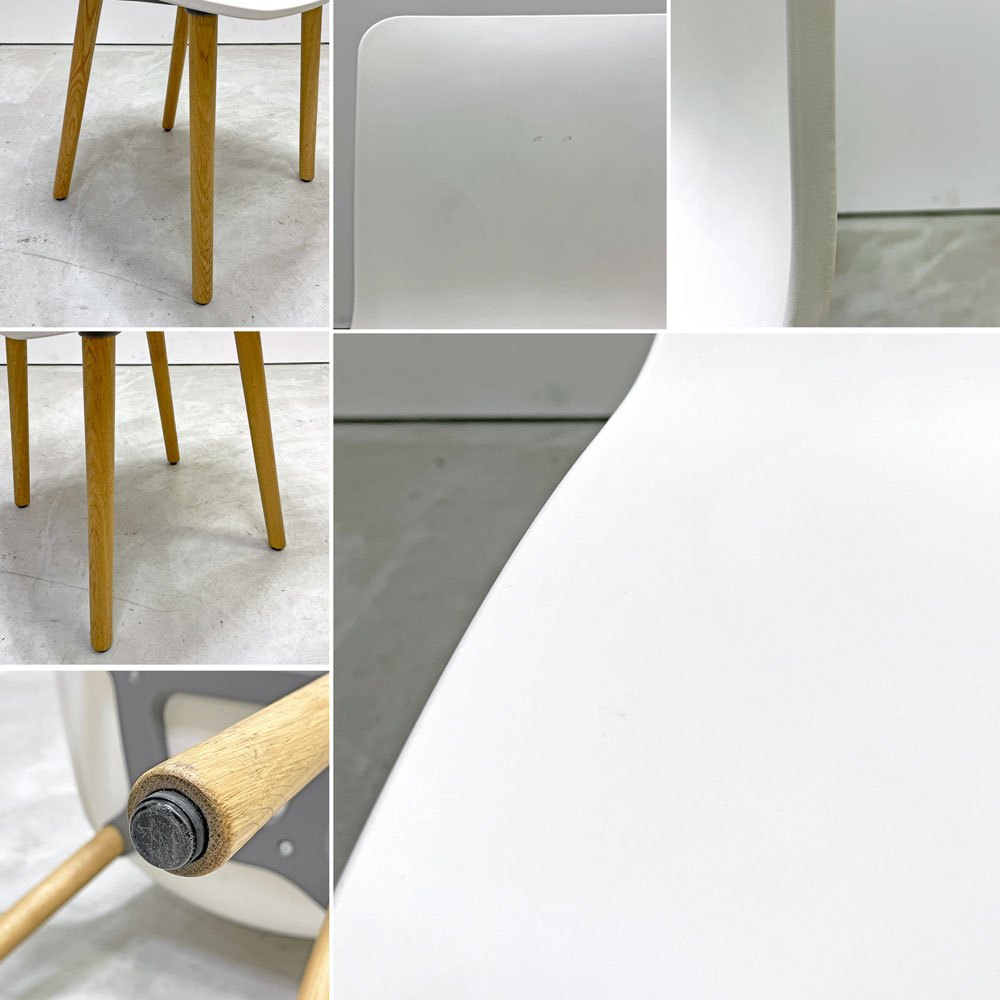 ヴィトラ vitra ハルウッド HAL WOOD サイドチェア ダイニングチェア ホワイト ナチュラルオーク ジャスパー・モリソン 定価￥78,100- B ●
