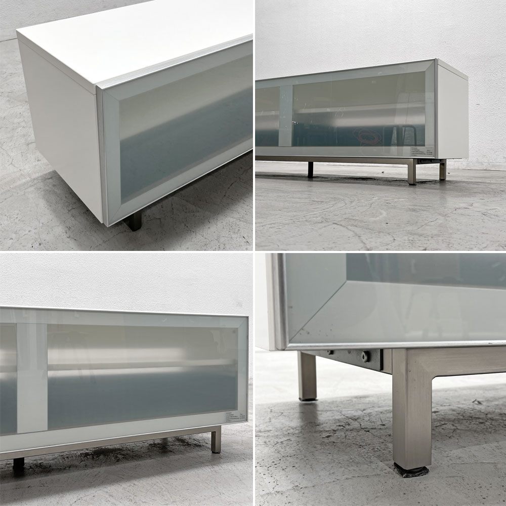 ボーコンセプト BoConcept ボラーニ Volani AVボード テレビボード w154cm ホワイト スモークガラス モダン 〓