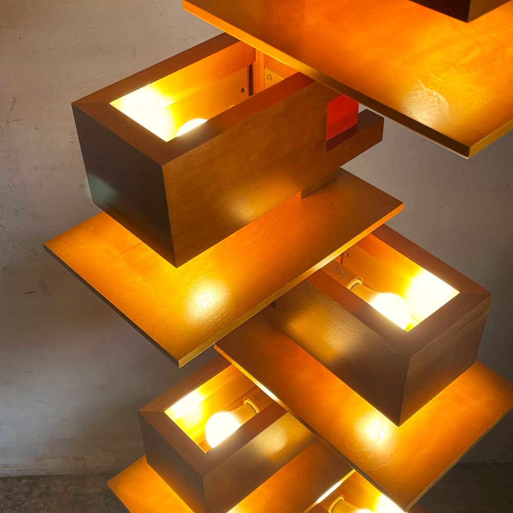 フランク・ロイド・ライト FRANK LLOYD WRIGHT タリアセン2 TALIESIN 2 フロアライト チェリー 10灯 2010年製 フロアランプ ヤマギワ取扱 定価￥407,000- ■